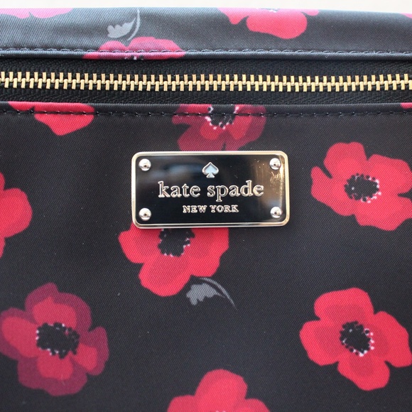 Kate Spade Clutch Pouch Red Floral Bag - Picture 4 of 8